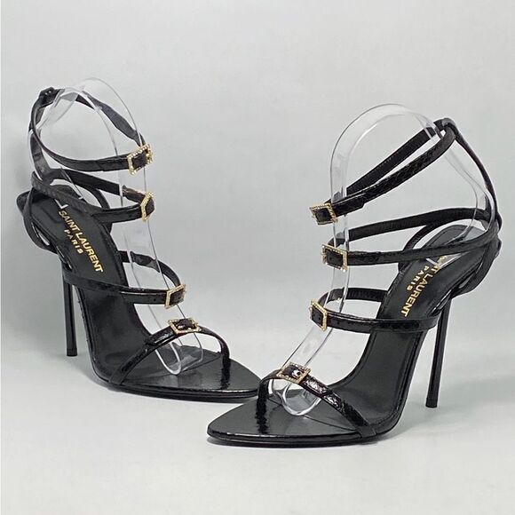 Saint Laurent Nuit Sandals In Lacquered Ayers size 37 - Picture 4 of 13